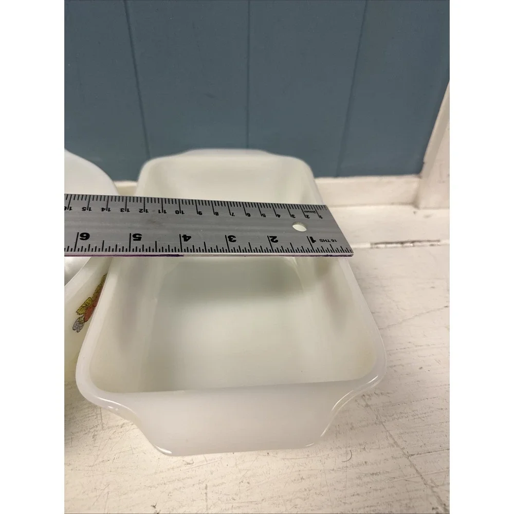 Lot Of 2 Anchor Hocking Fire-King Oval Casserole Dish + Rectangle Fruit 433 441